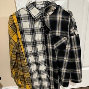 Zaful flannel color block new with tags